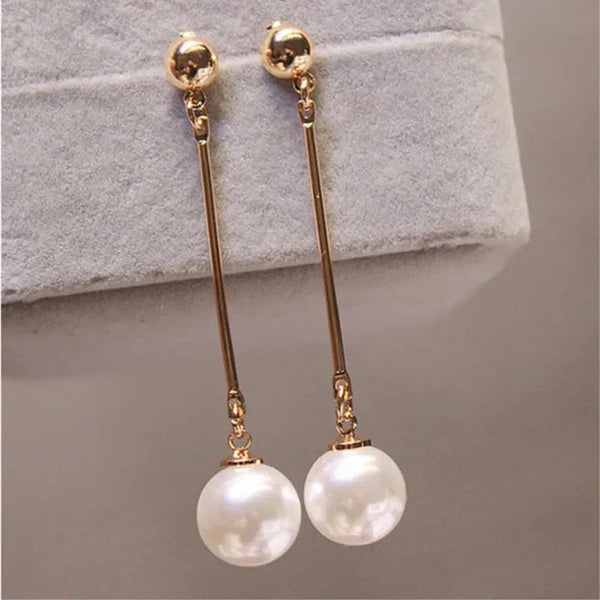 Nicola Pearl-Look Drop Earrings - image 2