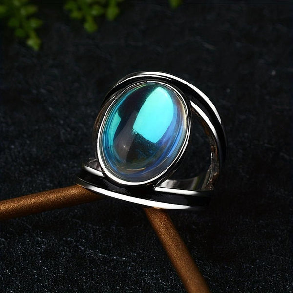 Victoria Oval Moonstone-Look Ring - image 1