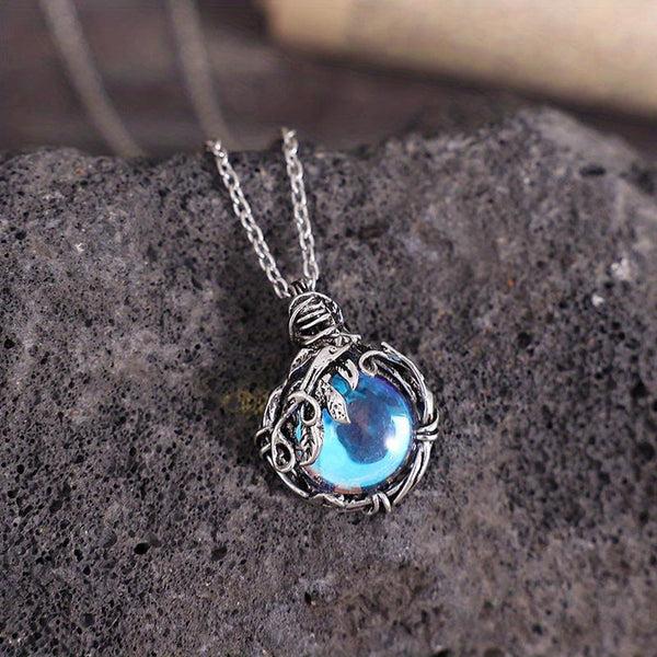 Bonnie Moonstone-Effect Necklace — Silver-Tone — image 1