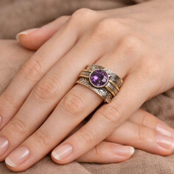Adeline Meditation Sparkle Ring - image 3