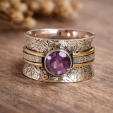 Adeline Meditation Sparkle Ring - image 1