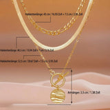 Amanda Layered Textured Coin Necklace - image 6