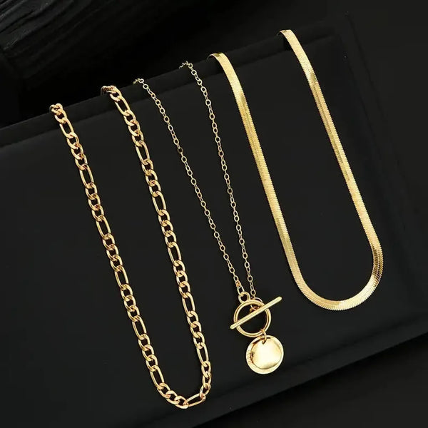 Amanda Layered Textured Coin Necklace - image 7