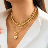 Dolores Layered Heart Necklace - image 3