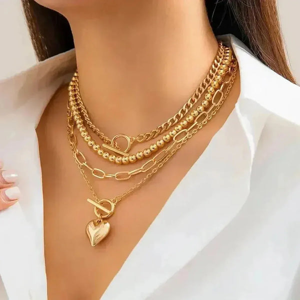 Dolores Layered Heart Necklace - image 3