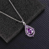 Pamela Purple Necklace and Earrings Set - image 3