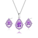 Pamela Purple Necklace and Earrings Set - image 1