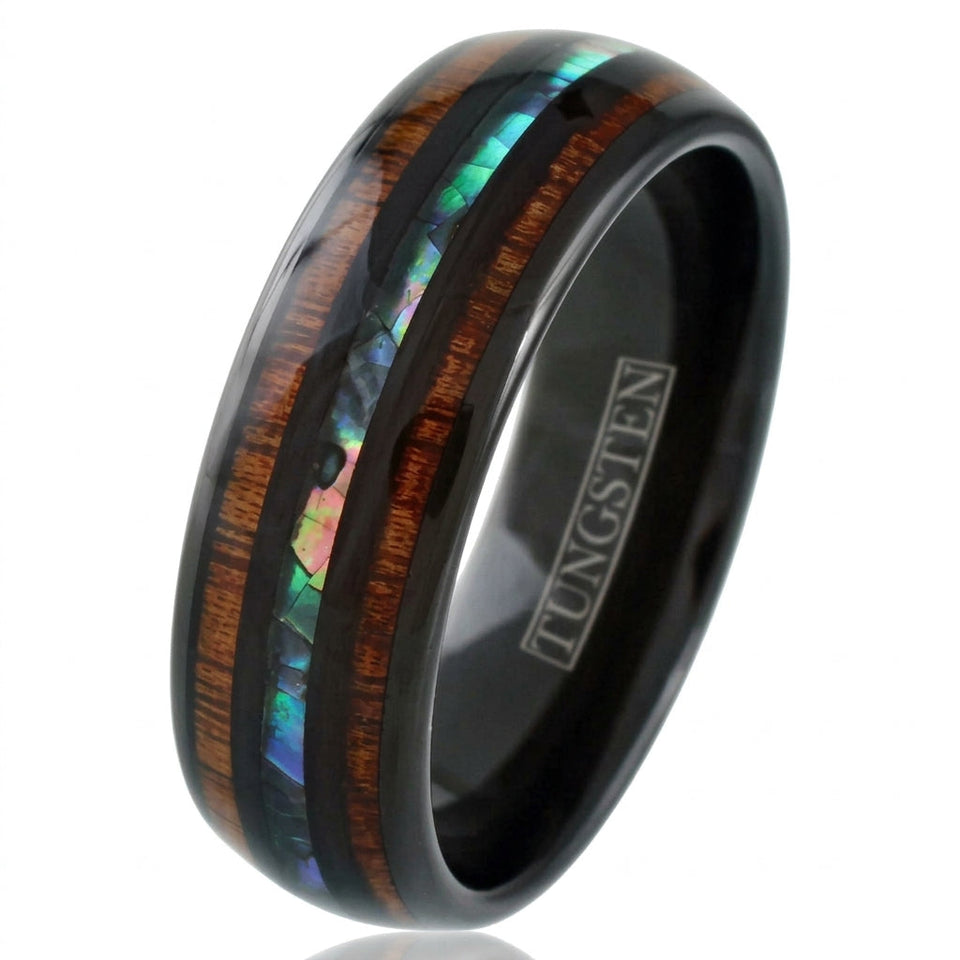 Howard Iridescent Inlay Band Ring | Black - image 1