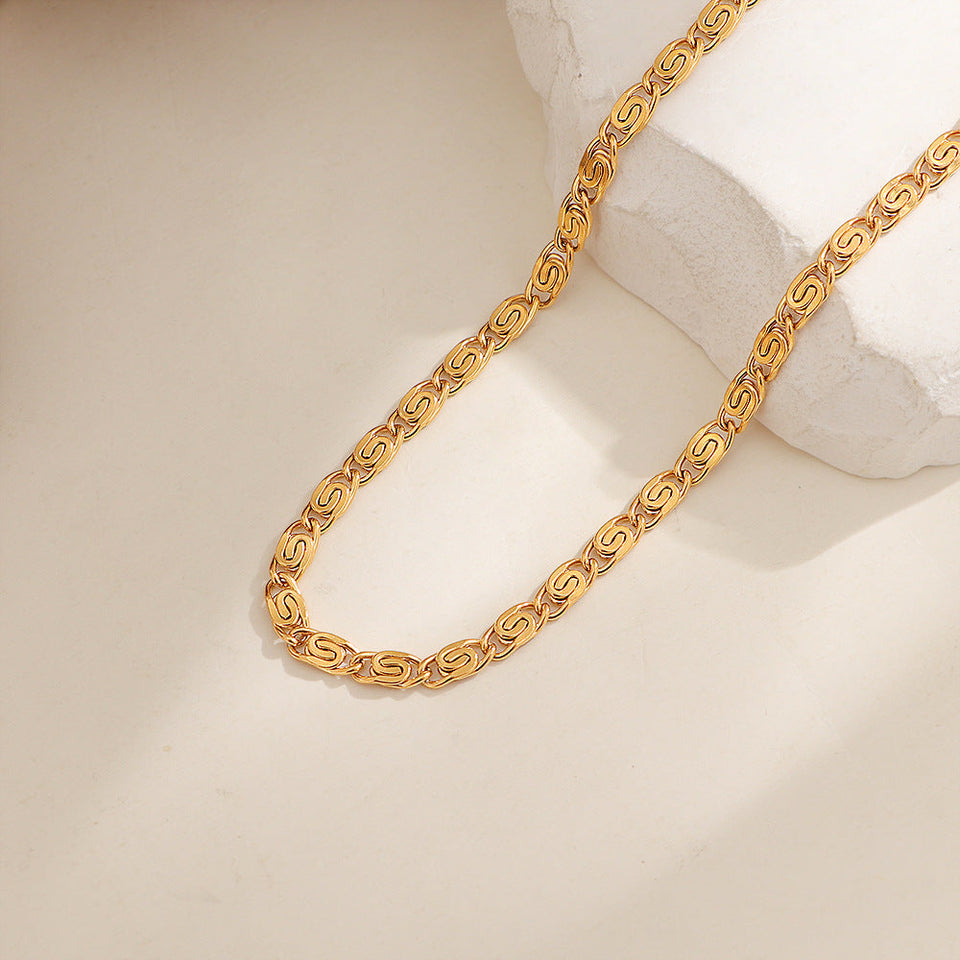 Martin Braided Chain Necklace — Gold-Tone — image 1