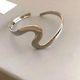 Lenora Vintage-Style Silver-Tone Open Twisted Wave Bracelet