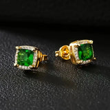 Beth Green Stone Earrings - image 1