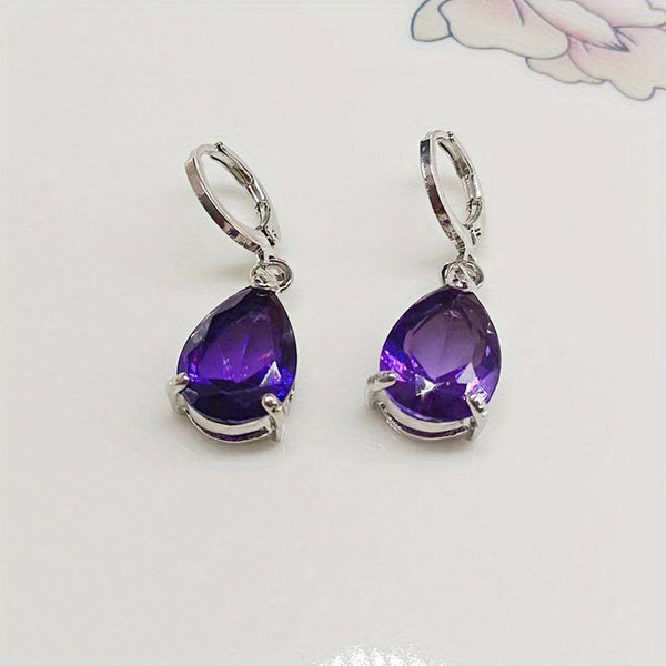 Gwyneth Purple Earrings - image 1