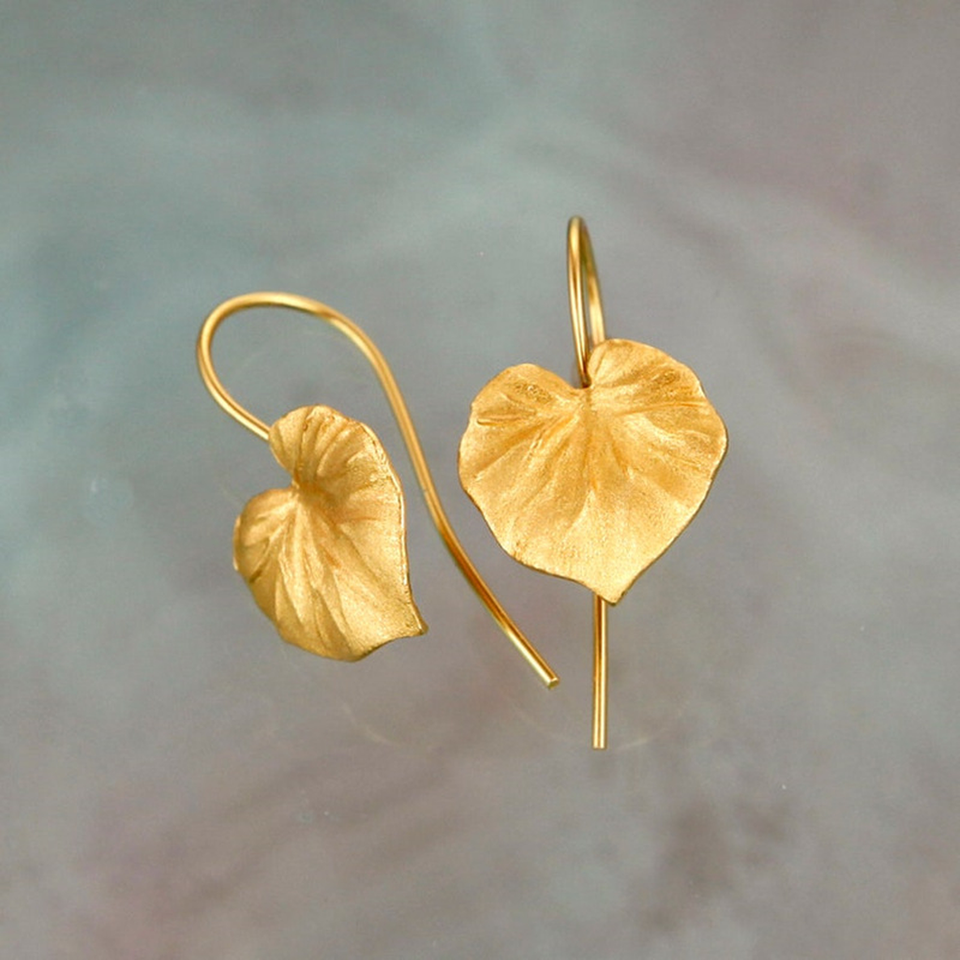 Renata Leaf Earrings | Gold-Tone