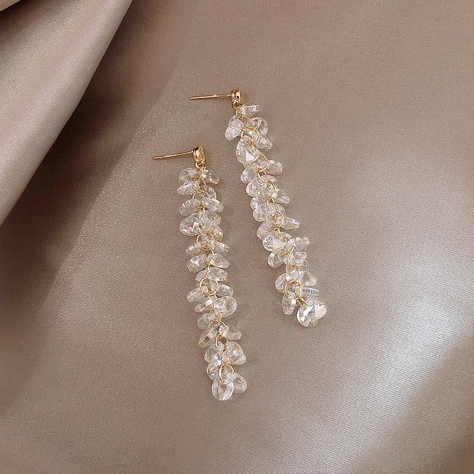 Margaret Sparkle Pendant Earrings | Gold-Tone