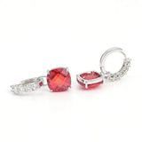 Albertine Earrings with Red Accent and Sparkle - image 4