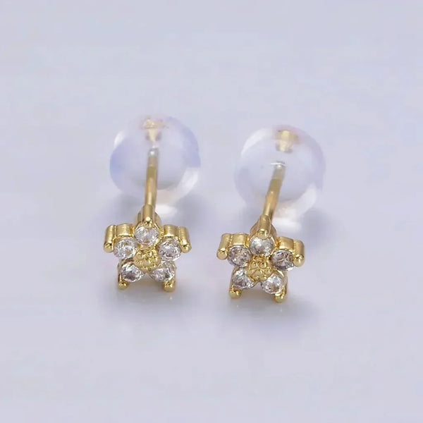 Jacqueline Delicate Floral Stud Earrings - image 3