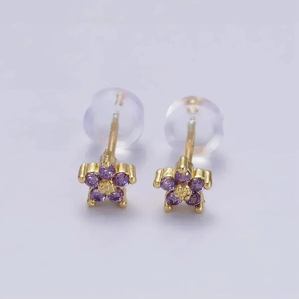 Jacqueline Delicate Floral Stud Earrings - image 5