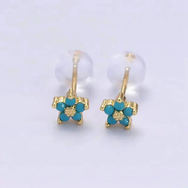 Jacqueline Delicate Floral Stud Earrings - image 6
