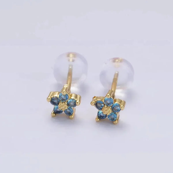 Jacqueline Delicate Floral Stud Earrings - image 1