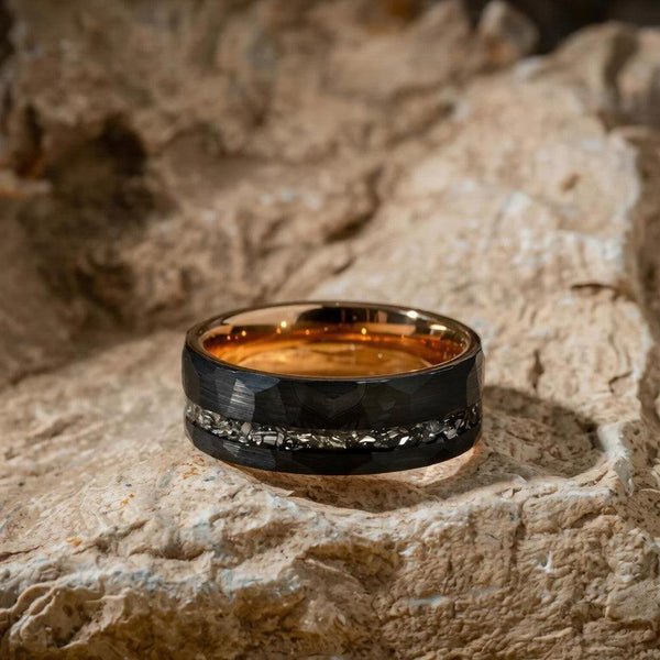 Gordon Faceted Black Band Ring - image 7