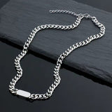Louis Curb Chain Pendant Necklace | Silver-Tone