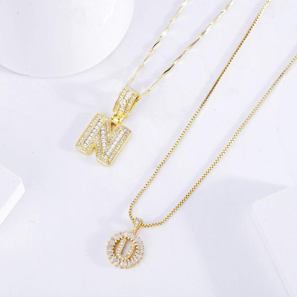 Adelaide Pavé Initial Necklace Set - image 3