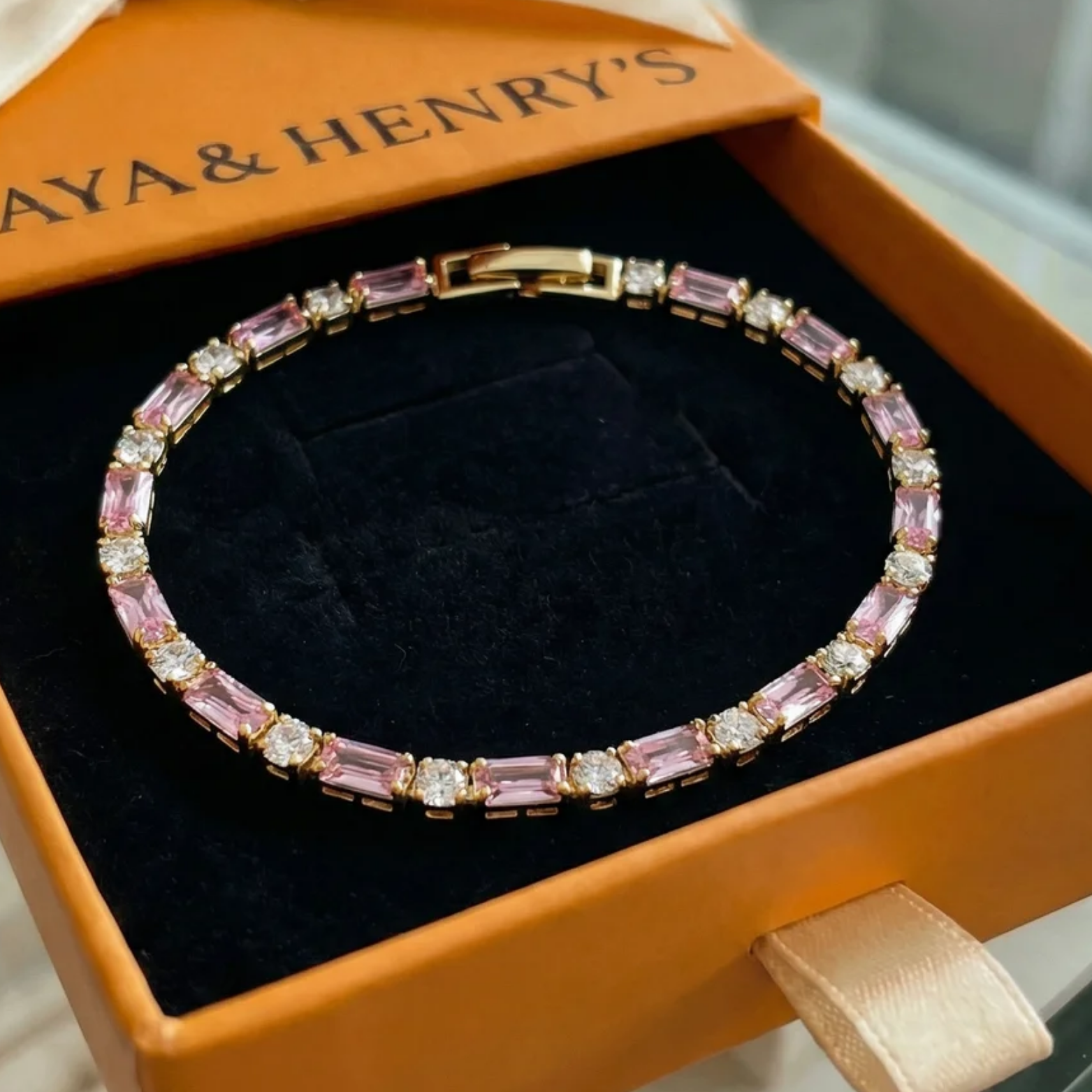 Peony Spark Tennis Bracelet | Gold