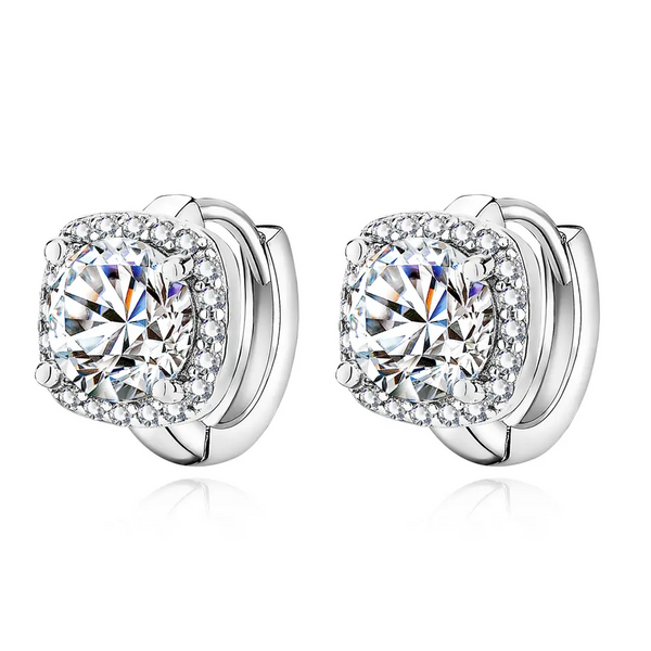 Rita Square Earrings — Silver-Tone — image 3