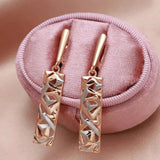 Zoe Rectangular Drop Earrings | Gold-Tone