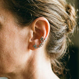 Elsie Retro Floral Clip-On Earrings - image 2