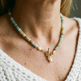 Georgina Retro Gold-Tone Accent Necklace — image 2