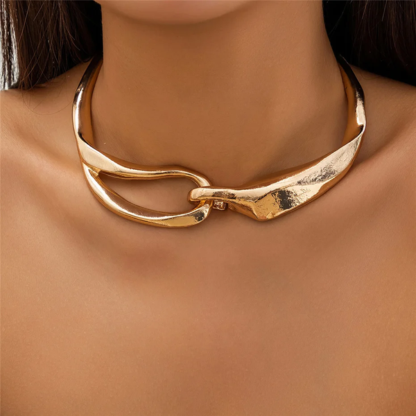 Cassandra Retro Gold-Tone Necklace