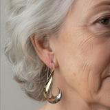 Cordelia Twist Drop Earrings | Two-Tone — image 2