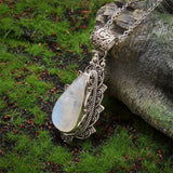 Ophelia Retro Moonstone-Effect Pendant Necklace - image 5