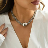 Gloria Retro Gold-Tone Multicolor Bead Necklace — image 4
