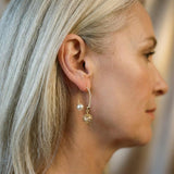 Sybil Retro Daisy Drop Earrings | Gold-Tone — image 2