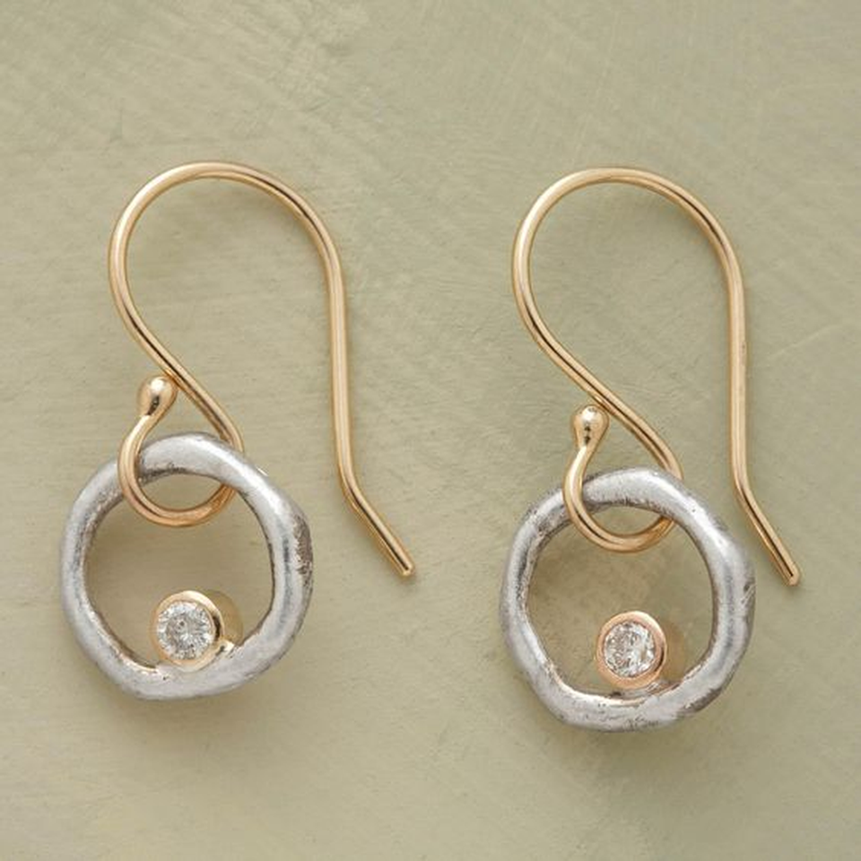 Beatrice Retro Sparkle Earrings | Two-Tone