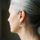 Isobel Retro Floral Earrings | Two-Tone — image 2