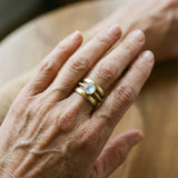 Adele Retro Luminous Stones Ring | Gold-Tone — image 2