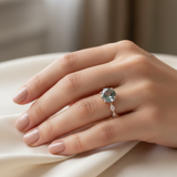 Clara Retro Blue Ring | Rose-Tone - image 2