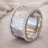 Cordelia Retro Sparkle Ring | Silver-Tone