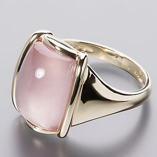 Ella Square Retro Ring | Rose-Tone - image 1