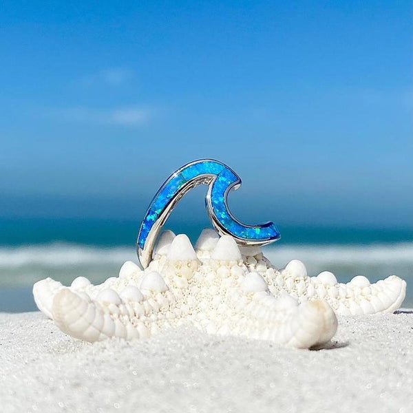 Margot Sea Opal-Look Ring | Silver-Tone - image 2