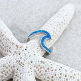Margot Sea Opal-Look Ring | Silver-Tone - image 3