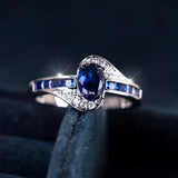 Gloria Blue Flow Ring | Silver-Tone — image 3