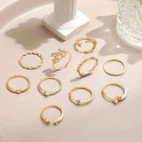 Willa 10-Piece Ring Set | Silver and Gold Tones - image 3