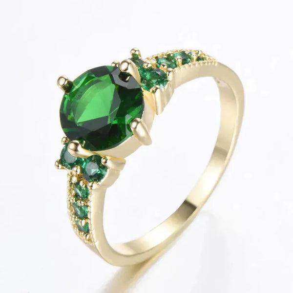 Jocelyn Green Ring | Gold-Tone — image 2