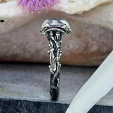 Jacqueline Crescent Moonstone-Look Ring - image 2