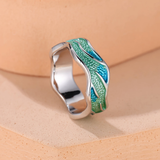 Antonia Ocean Wave Color Accent Ring - image 1