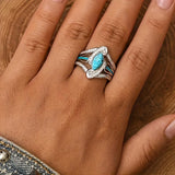 Simone Turquoise-Color Ring | Silver-Tone — image 2